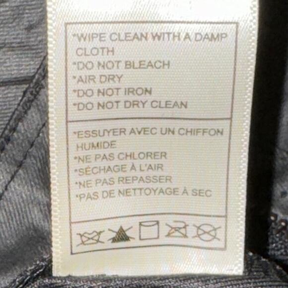 NWT Steve Madden Faux Leather Black Pants Size 29 Straight Leg 5 pocket - Picture 7 of 7